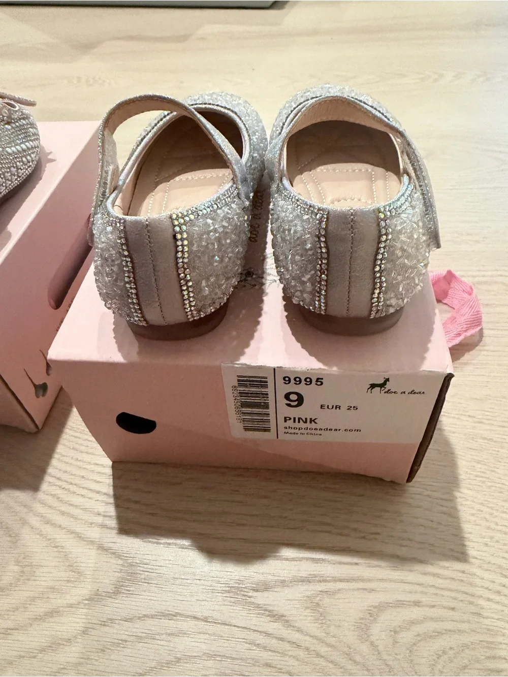 Bead Stone Flat Shoes Doe A Dear - Pink